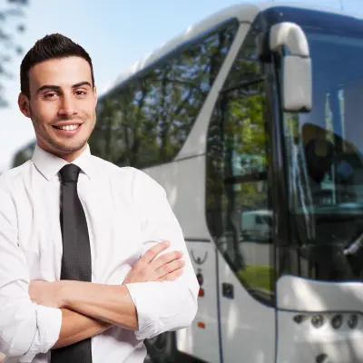 jeune conducteur d'autocar